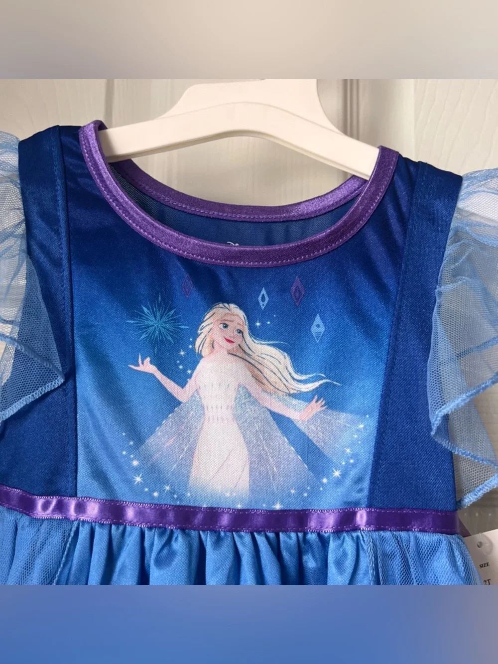 Toddler Girls Blue Frozen Elsa and Anna Nightgown Size 2T - Picture 5 of 5